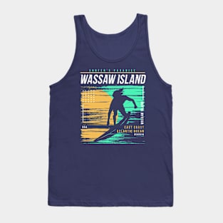 Retro Surfing Wassaw Island, Georgia // Vintage Surfer Beach // Surfer's Paradise Tank Top